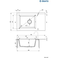 Кухонная мойка Deante Andante ZSN_GL1C - Превью изображения №2 — Интернет-магазин Your Sale