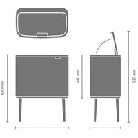 Brabantia Bo Touch Bin 11+23 л (черный матовый) Image #6