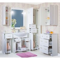 Бриклаер Шкаф-пенал Анна 52 (белый глянец) Image #4