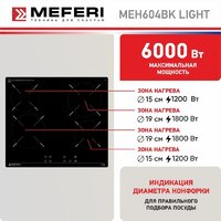 Варочная панель Meferi MEH604BK Light - Превью изображения №8 — Интернет-магазин Your Sale