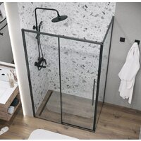 Душевая стенка Grossman Galaxy 90x195 200.K33.01.90.21.00 (черный матовый/стекло прозрачное) - Превью изображения №8 — Интернет-магазин Your Sale