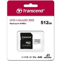 Карта памяти Transcend microSDXC 300S 512GB (с адаптером) - Превью изображения №3 — Интернет-магазин Your Sale