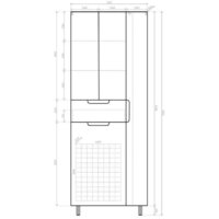 Style Line Шкаф-пенал Оптима 70 (напольный, корзина, отделение для халата) Image #7