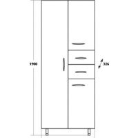Onika Шкаф-пенал Модерн 52.17 левый (белый) [405203] Image #2