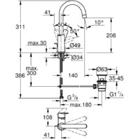 Смеситель Grohe Start Edge L 24201001 - Превью изображения №5 — Интернет-магазин Your Sale