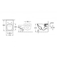 Унитаз подвесной Villeroy & Boch Venticello 4611-RL-R1 - Превью изображения №12 — Интернет-магазин Your Sale
