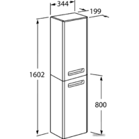 Roca The Gap Шкаф-пенал левый белый (ZRU9302739) Image #2