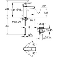 Смеситель Grohe Start M 242042432 - Превью изображения №4 — Интернет-магазин Your Sale