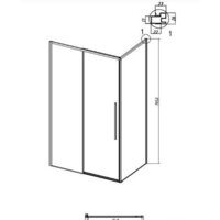 Grossman Galaxy 80x195 200.K33.01.80.42.10 (графит сатин/стекло тонированное) Image #9