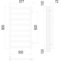TERMINUS Аврора П8 500x800 нп (хром) Image #3