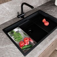 Кухонная мойка Globalo Miralio 80.1 Black/BL Mat - Превью изображения №4 — Интернет-магазин Your Sale