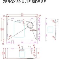 Кухонная мойка ZorG Zerox 59 U / IF Side SF Steel - Превью изображения №4 — Интернет-магазин Your Sale