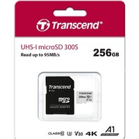 Карта памяти Transcend microSDXC 300S 256GB (с адаптером) - Превью изображения №3 — Интернет-магазин Your Sale