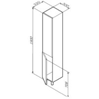 AM.PM Шкаф-пенал для ванной Gem M90CSR0306WG Image #4