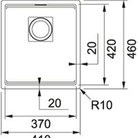 Franke Kubus 2 KNG 110-37 125.0528.628 (оникс) Image #2