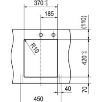 Franke Kubus 2 KNG 110-37 125.0528.628 (оникс) Image #5