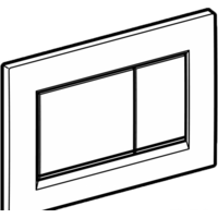 Панель смыва Geberit Sigma 30 New 30 115.893.JT.1 (белый матовый/хром глянцевый) - Превью изображения №2 — Интернет-магазин Your Sale