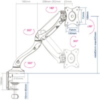 Кронштейн для монитора Arm Media LCD-T21 (черный) - Превью изображения №3 — Интернет-магазин Your Sale