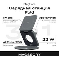 Беспроводное зарядное Magssory WCH023 (черный) - Превью изображения №6 — Интернет-магазин Your Sale
