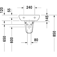 Duravit D-Code 45x34 (07054500002) Image #3