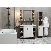 Onika Тумба под умывальник Тимбер 100.10 110011 (белый матовый/дуб сонома) Image #2