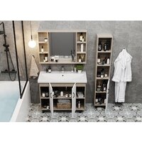 Onika Тумба под умывальник Тимбер 100.10 110011 (белый матовый/дуб сонома) Image #3