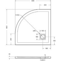 BelBagno TRAY-MR-UNO-R-80-550-35-W-CR 80x80 Image #6