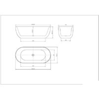 Aquatek Афина 170x78 AQ-144778Bl (с ножками и сливом) Image #2