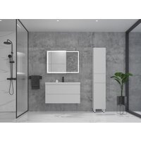 Style Line Тумба под умывальник Манхэттен 100 2 ящика (подвесная, белый) Image #4