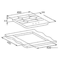 Варочная панель Weissgauff HGG 451 BGh Nano Glass - Превью изображения №3 — Интернет-магазин Your Sale