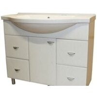 СанитаМебель Тумба Лотос 601.1000 с умывальником Эльбрус 100