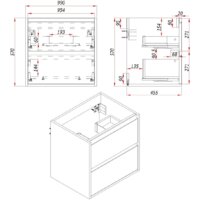 ЗОВ Тумба с умывальником Парма 100 P100LWP0MWMC1B-OL100 (белый матовый) Image #4