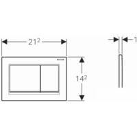 Geberit Omega 30 115.080.KN.1 (хром матовый/хром глянцевый) Image #2