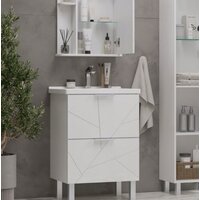 Volna Тумба Twing 80.2Y белый с умывальником Миранда Image #4