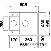 Blanco Metra 6-F (антрацит) [519134] Image #3
