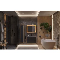 ЗОВ Тумба под умывальник Парма 70 P70LHO0MBPMC1A (дуб/черный) Image #2