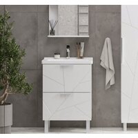 Volna Тумба Twing 80.2Y бетон с умывальником Миранда Image #3