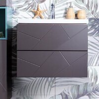 Бриклаер Тумба под умывальник Кристалл 60 (ясень анкор темный/софт графит) Image #8