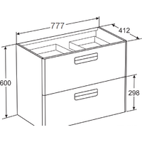 Roca Тумба под умывальник Gap 80 (белый глянец) Image #2