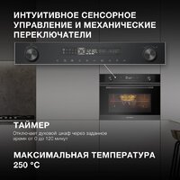 Электрический духовой шкаф Hyundai HMEO 6540 DX - Превью изображения №4 — Интернет-магазин Your Sale