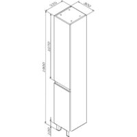 AM.PM Шкаф-пенал X-Joy M85ACSR0306WG Image #8