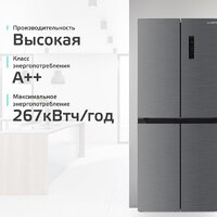 Четырёхдверный холодильник Harper RH6966BI (металлик) - Превью изображения №8 — Интернет-магазин Your Sale