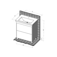 Briz Тумба напольная Риччи 70 с умывальником Фостер Image #10
