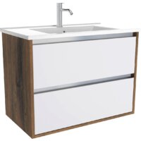 ЗОВ Тумба с умывальником Парма 60 P60LA0MWMC1A-OL60 (аттик/белый матовый/алюминий)