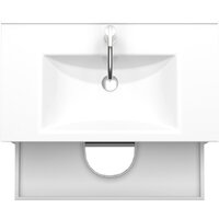 ЗОВ Тумба с умывальником Парма 60 P60LA0MWMC1A-OL60 (аттик/белый матовый/алюминий) Image #2