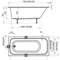 Ravak Chrome Slim 170x75 C741300000 Image #4