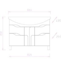 Onika Тумба под умывальник Веронэлла 105.16 110508 Image #2
