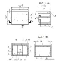 Cersanit Тумба с умывальником Lara 60 + Como 63414 + S-UM-COM60/1-w Image #2