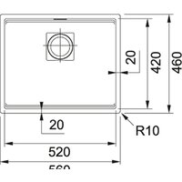 Franke Kubus 2 KNG 110-52 125.0528.613 (миндаль) Image #2