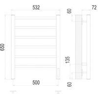 TERMINUS Аврора П6 500x650 нп электро (хром) Image #3